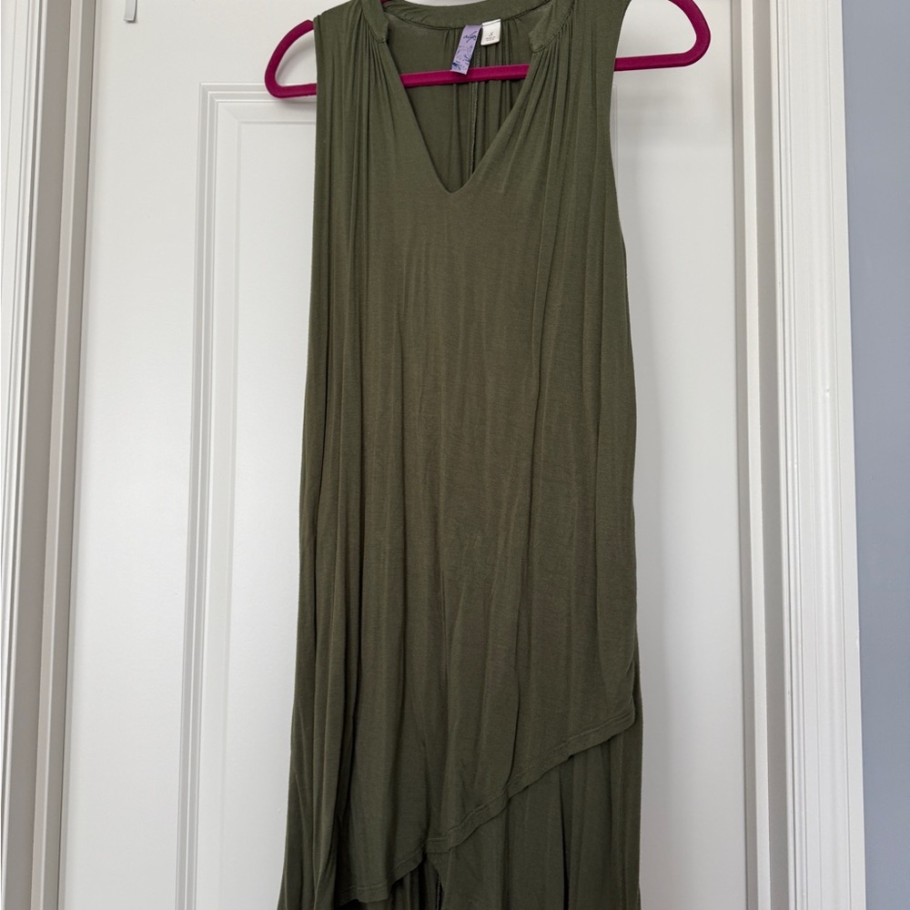 Alya Asymmetrical Olive Dress